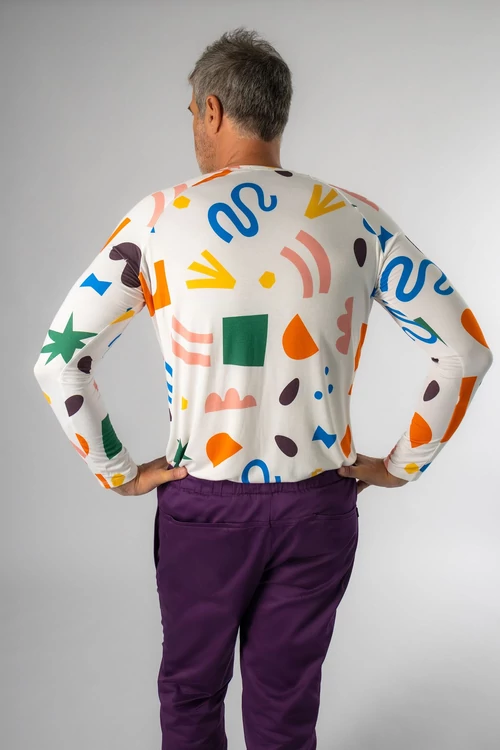 vade fehér mintás férfi orvosi felső 2