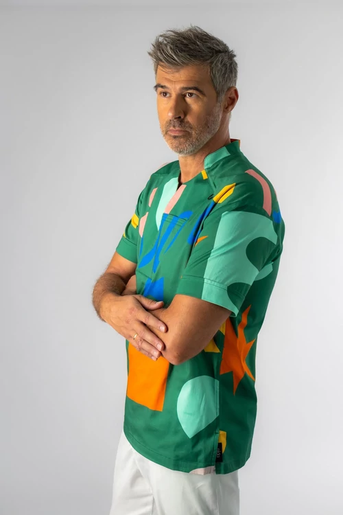 ken zöld mintás férfi orvosi felső 3