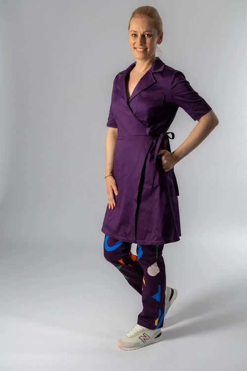 jinn padlizsán női orvosi köpeny