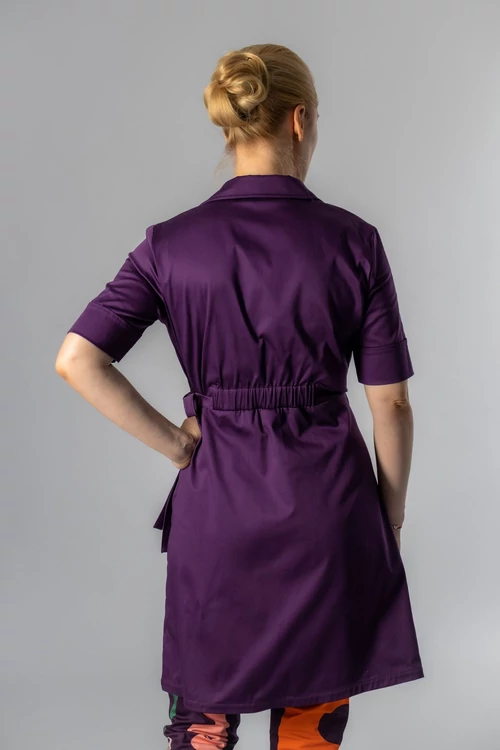 jinn padlizsán női orvosi köpeny 2