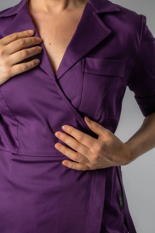 jinn padlizsán női orvosi köpeny 4