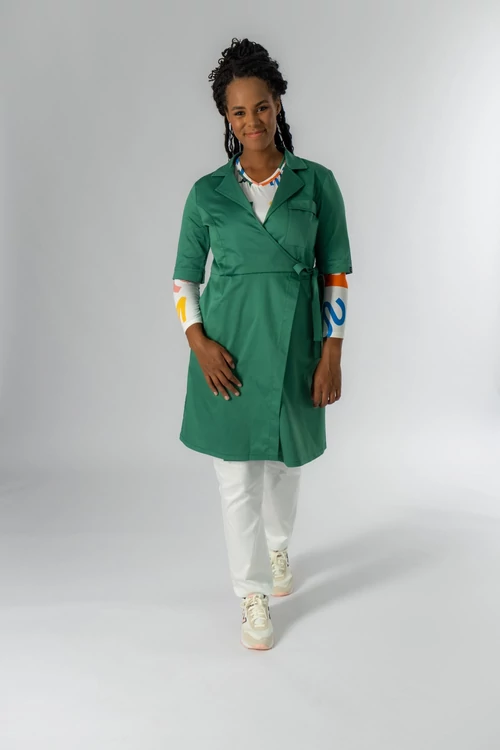 jinn zöld női orvosi köpeny