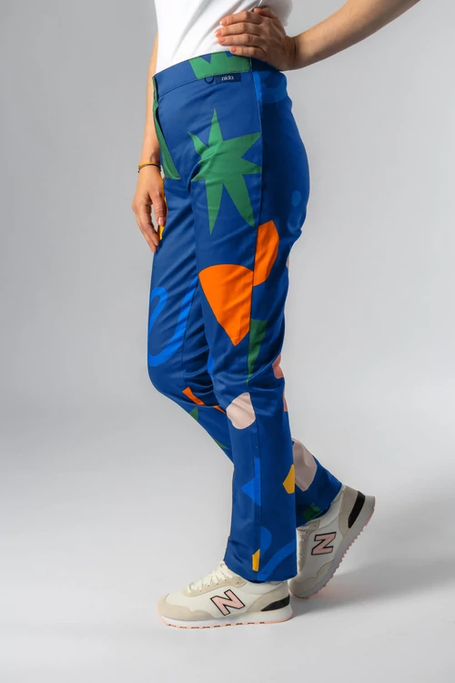 JANNAH kék mintás női orvosi nadrág